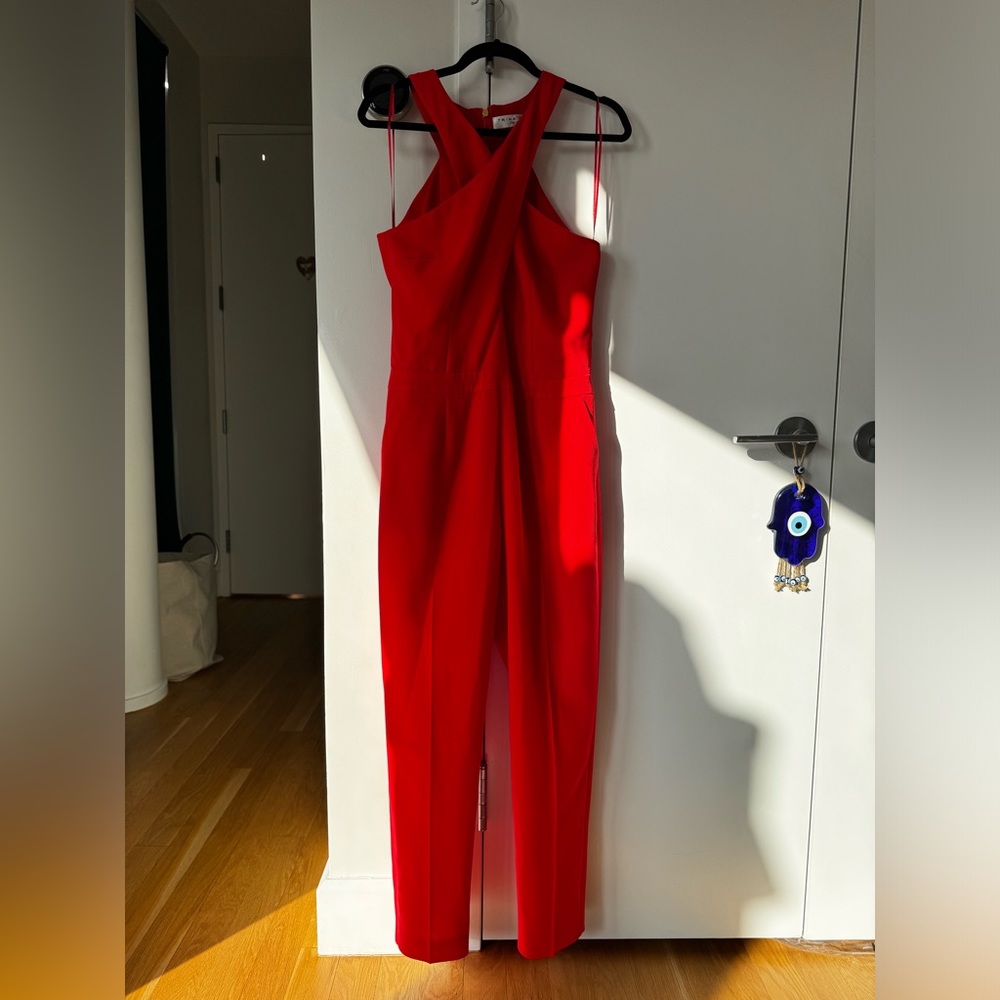 Trina Turk Red Halterneck Jumpsuit